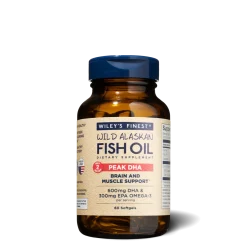 Wiley's Finest Wild Alaskan Fish Oil Peak DHA 60 mekih kapsula s DHA i EPA omega-3 masnim kiselinama