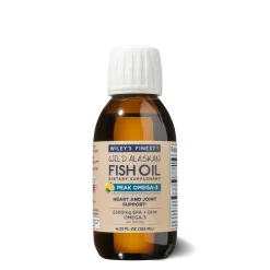 Wiley's Finest Peak Omega-3 tekoče ribje olje 125 ml z visoko vsebnostjo EPA in DHA za podporo srcu in sklepom